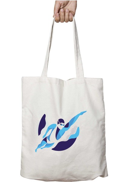 Yüzücü Antrenman Iki Taraf Kalıcı Yıkanabilir Okul Plaj Omuz Bez Çanta