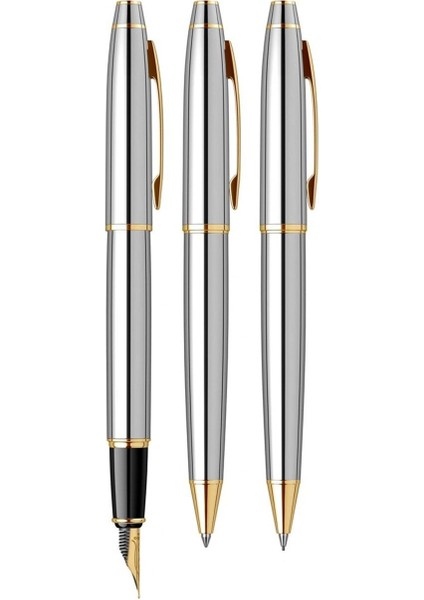 & WizDesign 35 Dolmakalem + Tükenmezkalem + Versatil Üçlü Set Gold Krom (Ömür Boyu Garantili - Lüks Kutulu - İsme Özel Tasarım) fırsatları