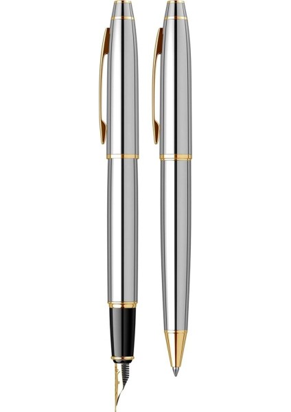 & WizDesign 35 Dolmakalem + Tükenmezkalem Ikili Set Gold Krom (Ömür Boyu Garantili - Lüks Kutulu - İsme Özel Tasarım) fiyatları