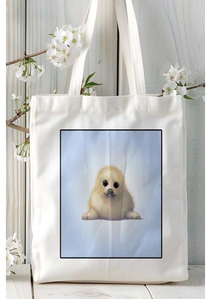 Fok Balığı Baskılı Omuz Çanta Kişiye Özel Model 14