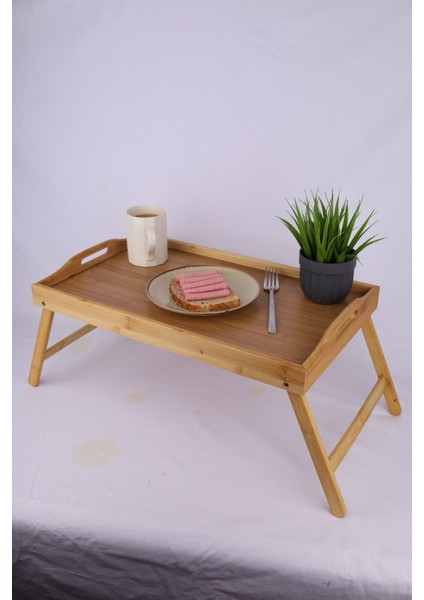 Bambu Katlanır Tepsi, Ayaklı, 50X30X21CM, Şık ve Pratik Tasarım fiyatları