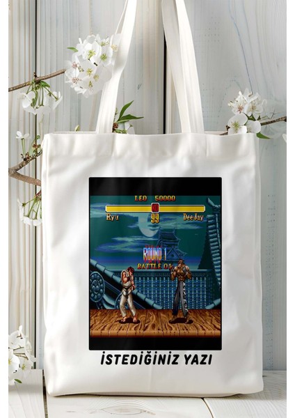 Street Fighter Oyun Baskılı Omuz Çanta Kişiye Özel Model 1 fiyatları