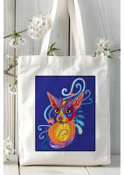 Cornish Rex Kedi Baskılı Omuz Çanta Kişiye Özel Model 4