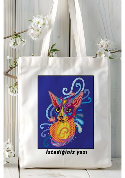 Cornish Rex Kedi Baskılı Omuz Çanta Kişiye Özel Model 4 fiyatları