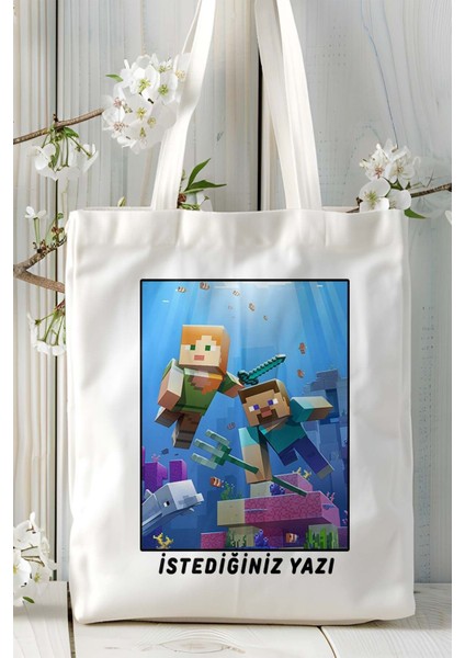 Minecraft Oyun Baskılı Omuz Çanta Kişiye Özel Model 10 fiyatları