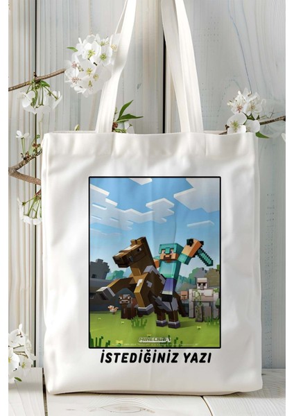 Minecraft Oyun Baskılı Omuz Çanta Kişiye Özel Model 9 fiyatları