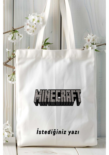 Minecraft Oyun Baskılı Bez Çanta Omuz Çantası Model 1 fiyatları