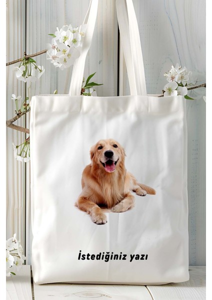 Labrador Retriever Köpek Baskılı Bez Çanta Omuz Çantası Kişiye Özel Model 11 fiyatları