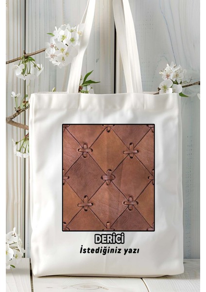 Derici Baskılı Bez Omuz Çantası Kişiye Özel Model 4