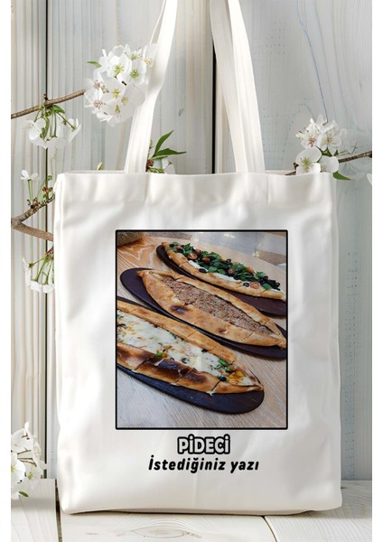 Pideci Baskılı Bez Omuz Çantası Kişiye Özel Model 1