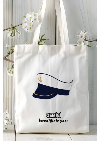 Gemici Baskılı Bez Omuz Çantası Kişiye Özel Model 18