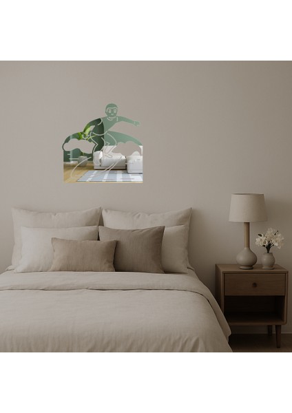 Sörf Yapan Emoji Dekoratif Aynalı Tablo - CPTD3606-5275 fiyatları