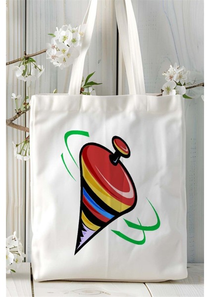 Topaç Baskılı Bez Çanta Kişiye Özel Model 2