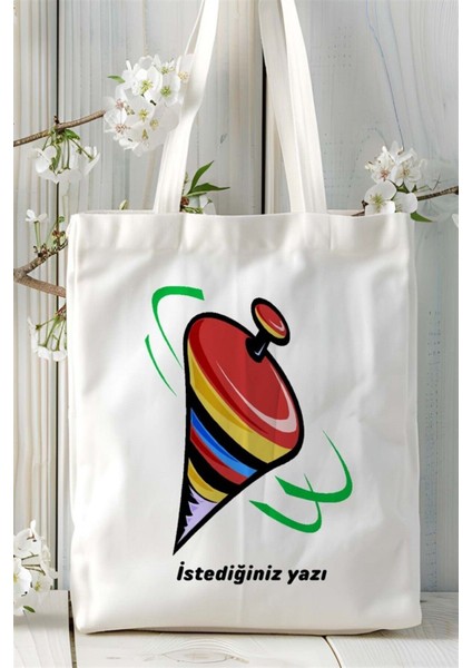 Topaç Baskılı Bez Çanta Kişiye Özel Model 2 fiyatları