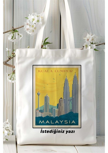 Malaysia Baskılı Bez Çanta Omuz Çantası Kişiye Özel Desen fiyatları