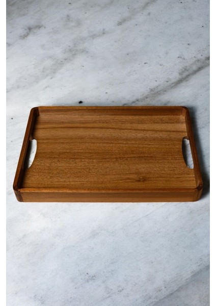 Kahverengi Ahşap Servis Tepsisi, Şık ve Dayanıklı Sunum Aracı fiyatları