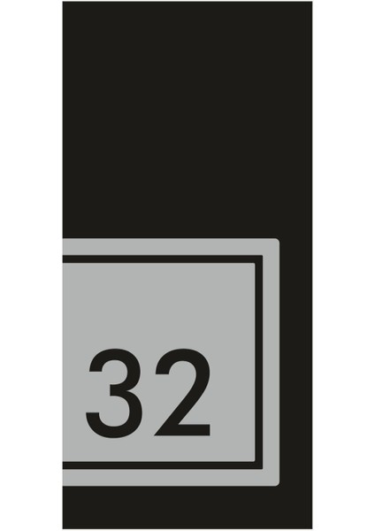 Siyah ve Gümüş Aynalı Pleksi Daire Kapı Numarası, Şık ve Modern Tasarım