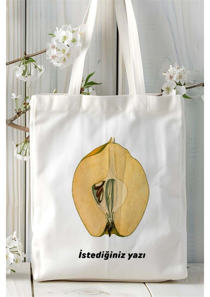 Ayva Baskılı Bez Çanta Kişiye Özel Model 4 fiyatları