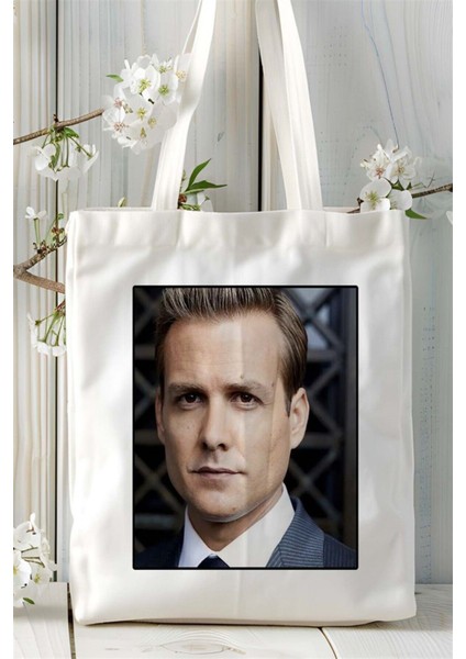 Gabriel Macht Baskılı Bez Çanta Omuz Çantası Kişiye Özel Desen 4