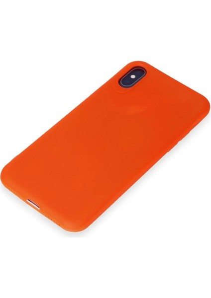 iPhone x Kılıf First Silikon - Parlak Turuncu fırsatları