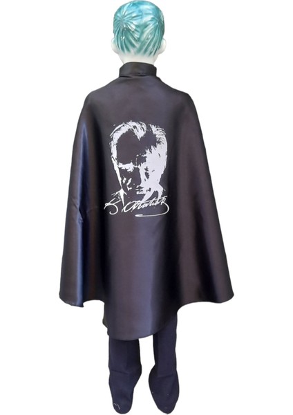 Şık Siyah Pelerin, Atatürk Temalı, Modern ve Zarif Tasarım fiyatları