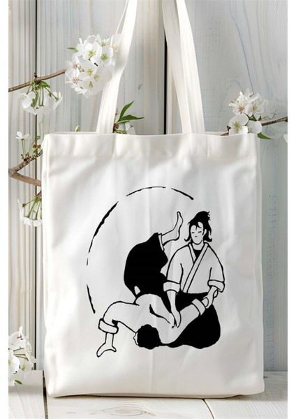Aikido Baskılı Bez Çanta Kişiye Özel Model 8