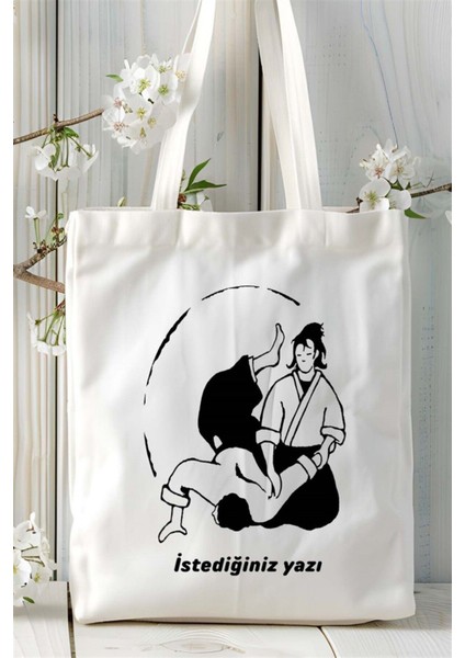 Aikido Baskılı Bez Çanta Kişiye Özel Model 8 fiyatları