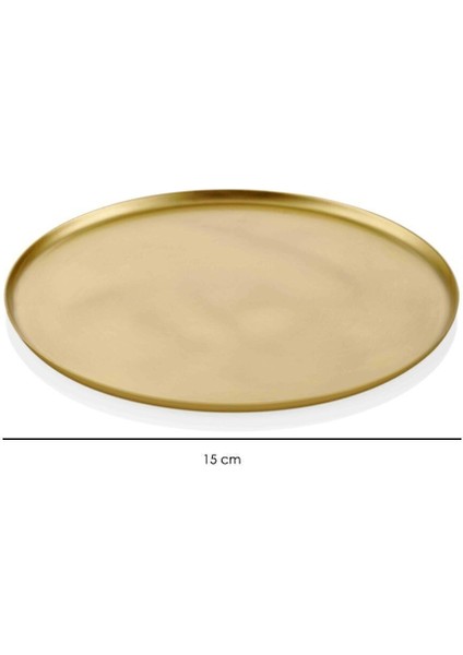El Yapımı Pirinç Sunumluk, Düz Yuvarlak, 15 Cm, Şık ve Zarif Tasarım fiyatları