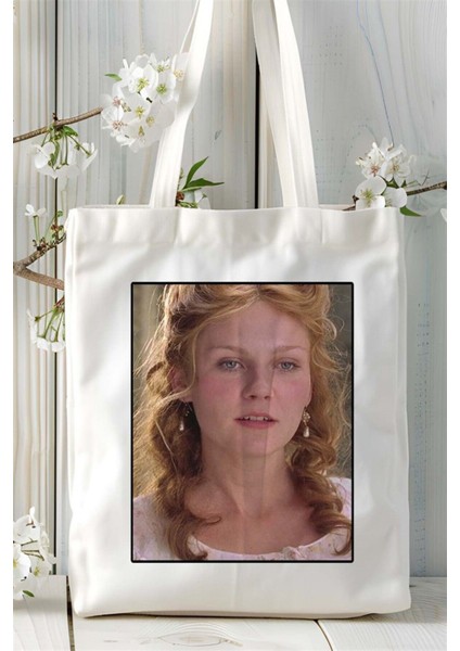Kirsten Dunst Baskılı Bez Çanta Omuz Çantası Kişiye Özel Desen 3