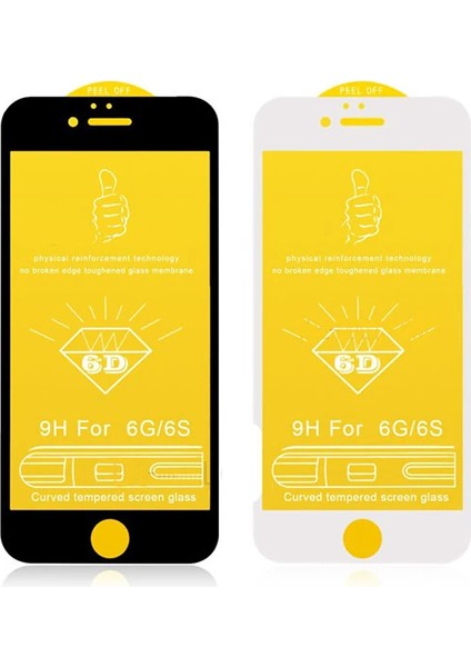 Iphone 6plus Iphone 6s Plus 6d Kavisli Full Kırılmaz Cam Ekran KORUYUCU-(1903) indirimleri