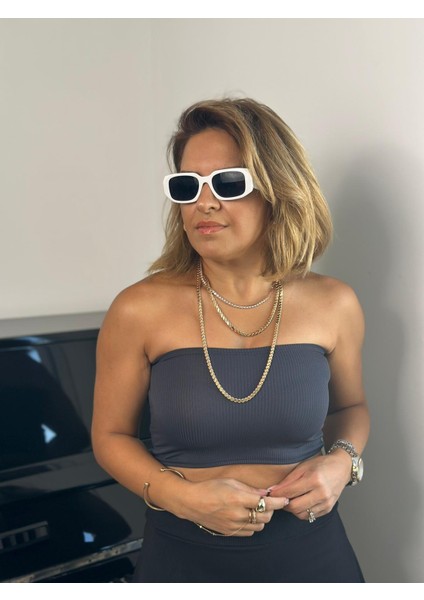 Kısa Straplez Füme Crop fiyatları