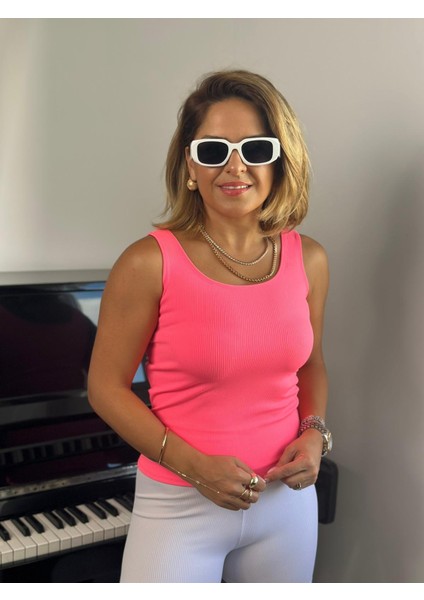 Çift Omuzlu Uzun Fitilli Pembe Body