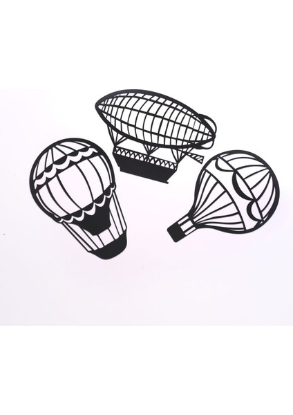 Siyah Uçan Balon Duvar Süsü 3 Parça, Dekoratif ve Şık Tasarım modelleri