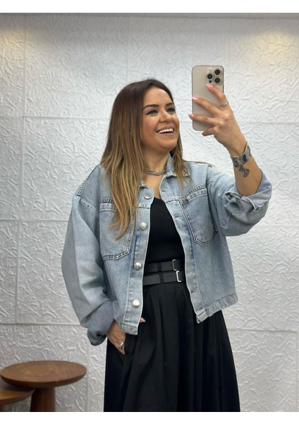 Ms Kısa Jean Mavi Ceket fiyatları