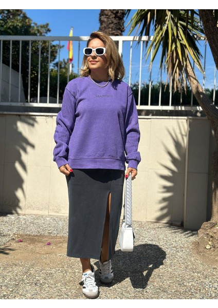 Mor Şardonlu Sweatshirt modelleri