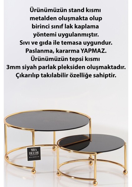 Şık Yuvarlak Ikili Sunumluk, Dekoratif ve Organizer Ahşap Tasarım, Modern ve Estetik. fırsatları
