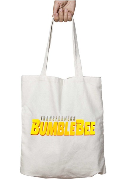 Transformers Bumblebee Iki Tarafı Kalıcı Baskılı Yıkanabilir Çanta