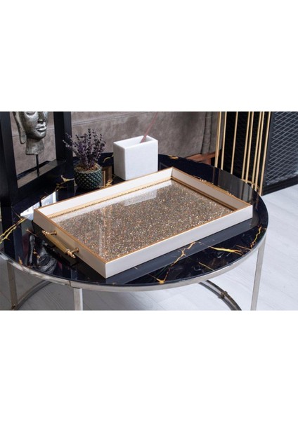 Renkli Nişan Yüzük ve Çay Kahve Tepsi Seti, Şık ve Zarif Tasarım