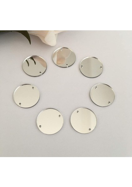 Beyaz 4cm 40 Adet Akrilik Yastık ve Duvar Kapı Süsleme Seti