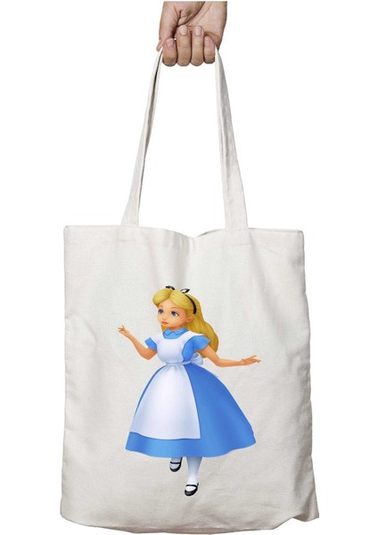 Alice-Free-Png-Image Iki Taraf Kalıcı Yıkanabilir Okul Plaj Omuz Bez Çanta