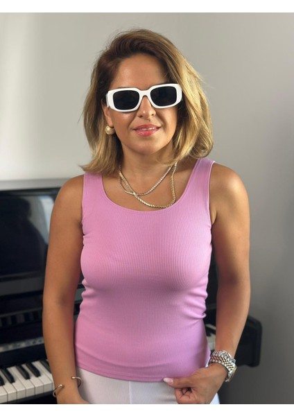 Çift Omuzlu Uzun Fitilli Lila Body