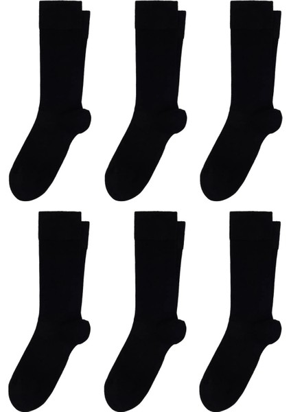 Erkek Siyah Klasik Çorap 6'lı