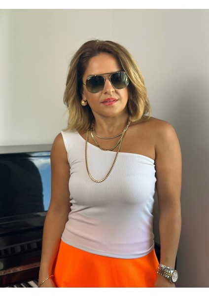 Tek Omuzlu Uzun Fitilli Beyaz Body modelleri