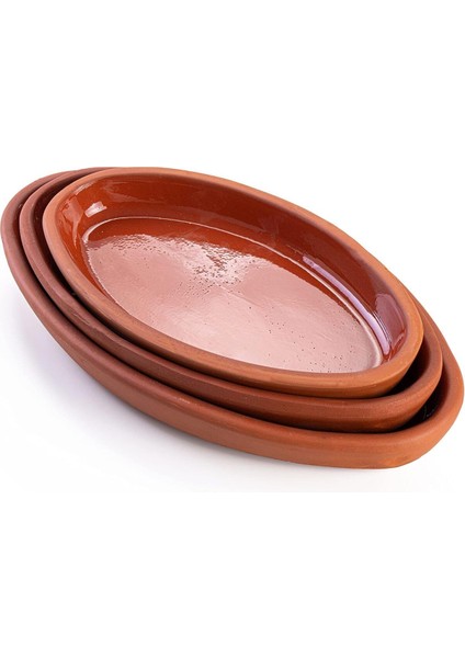 Sırlı Toprak Tepsi Seti, Fırın Kabı, Balık ve Tavuk Içi, 3'lü, Çeşitli Boyutlarda fiyatları