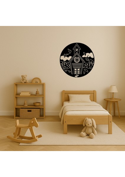 Saat Detaylı Modern Mimari Mdf Duvar Tablosu - CPTD7261-2245 modelleri