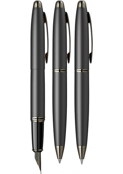 & WizDesign 88 Dolmakalem + Tükenmezkalem + Versatil Üçlü Set Mat Siyah (Ömür Boyu Garantili - Lüks Kutulu - İsme Özel Tasarım) modelleri