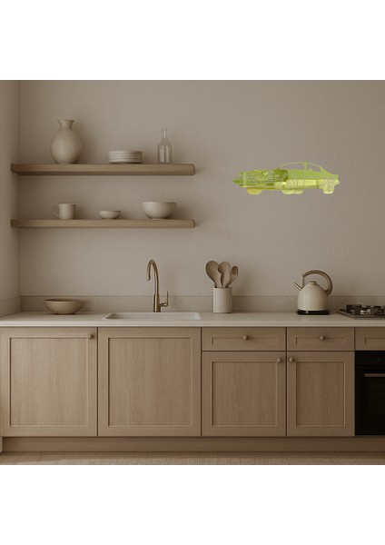 Vintage Muscle Car Altın Aynalı Tablo - KA2801-6426 modelleri