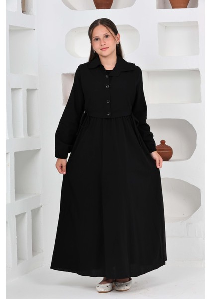 Kız Çocuk Uzun Boy Gofre Kumaş %100 Pamuk Jile & Elbise Iki Parça Takım – Astarlı Zarif SET-4948-ELB-0048 fiyatları