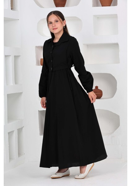 Kız Çocuk Uzun Boy Gofre Kumaş %100 Pamuk Jile & Elbise Iki Parça Takım – Astarlı Zarif SET-4948-ELB-0048 fırsatları