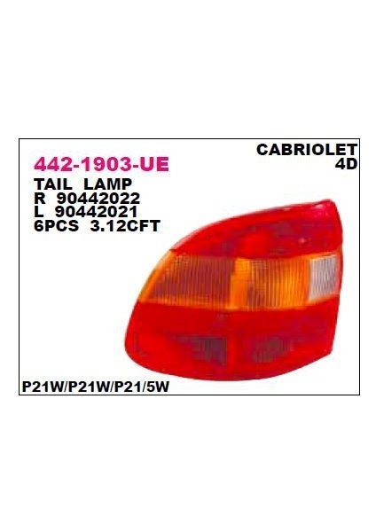 DEPO-442-1903L-UE - Stop Lambası Sol Duysuz Opel Astra F 92-